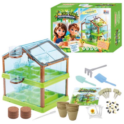 гр Ботанические эксперименты 18415 (12/2) "4FUN Game Club", грунт, теплица, семена, инструменты, в коробке