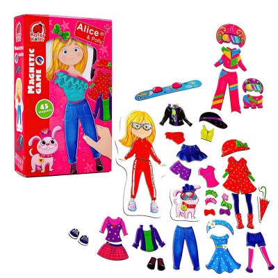 гр Магнітна гра "Alice and Polly" RK2010-08 (6) "Vladi Toys", 45 магнітів, в коробці