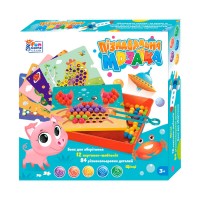гр Мозаика 67941 (12/2) "4FUN Game Club", 84 элемента, 12 картинок-шаблонов, щипцы, в коробке