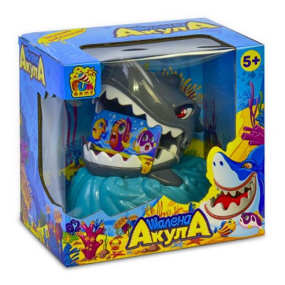 гр Настольная игра "Безумная Акула" 7386 (9) "4FUN Game Club", на батарейках, свет, звук, в коробке