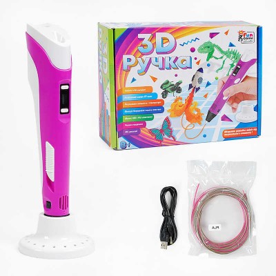 гр Ручка 3D 74328 (12/2) "4FUN Game Club", USB кабель питания, в коробке