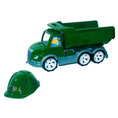 гр Самосвал Mati военный с каской 003/8 (3) "BAMSIC", 50 см, в сетке
