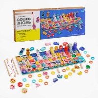 Логическая деревянная доска C 61472 (20) "WToys", сортер, магнитная игра, в коробке