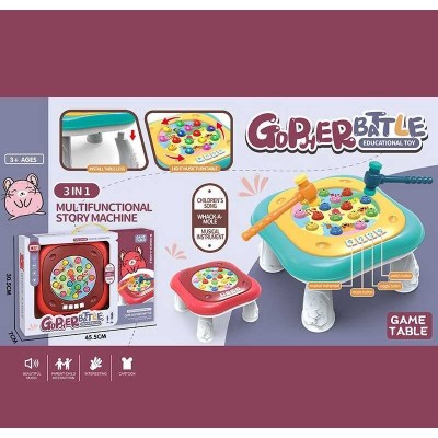 Стукалка 8636 (24) 2 цвета, на батарейках, мелодии, подсветка, в коробке