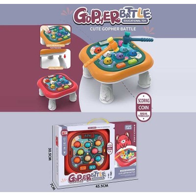 Стукалка интерактивная 8656 (24) 2 вида, звуки, озвучивание на английском, подсветка, в коробке