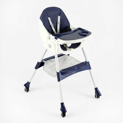 Стульчик для кормления Toti FR- 20516 (1) стальная конструкция, материал ткани PU, съемный столик, опускная спинка, 4 колеса, в коробке