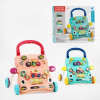 Ходунки-каталка с игровым центром 67127 (12) "WToys", 2 цвета, ОСВУЧЕНИЕ УКРАИНСКИМ ЯЗЫКОМ, сортер, шестерни, свет, песни, сказки, на батарейках, в коробке