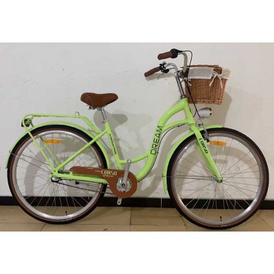 Велосипед міський Corso "Dream" DM-28064 + КОШИК (1) обладнання Shimano Nexus-3, 3 швидкості, алюмінієва рама, кошик, фара