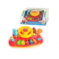 Музичний кермо автотренажер інтерактивна дитяча іграшка (7305)