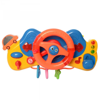 Дитяче музичне кермо українською мовою (на батарейках) 2 кольори Limo Toy (M 4095 UA)