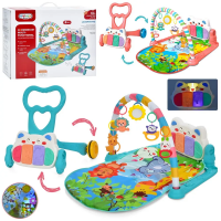 Дитячий розвиваючий ігровий килимок 2в1 каталка-ходунки-штовхач 2 кольори (668-31)