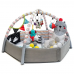 Дитячий килимок-манеж для малюка з кульками El Camino (ME 1171 Gray)