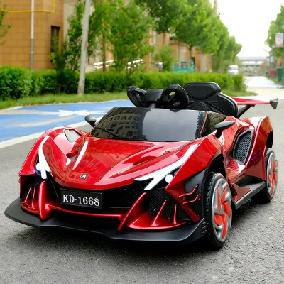 Электромобиль детский одноместный спорткар 4 мотора 45W аккумулятор 12V10AH красный (M 5813EBLR-3)