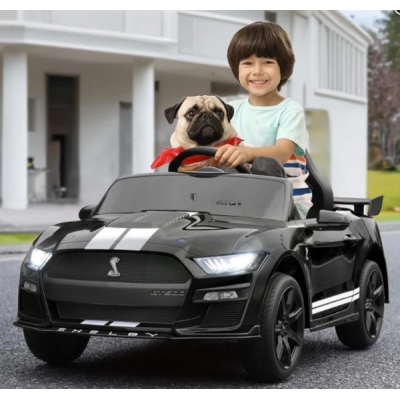 Электромобиль детский одноместный машина Форд Мустанг 2 мотора 35W аккумулятор 12V7AH черный (M 5778EBLR-2)