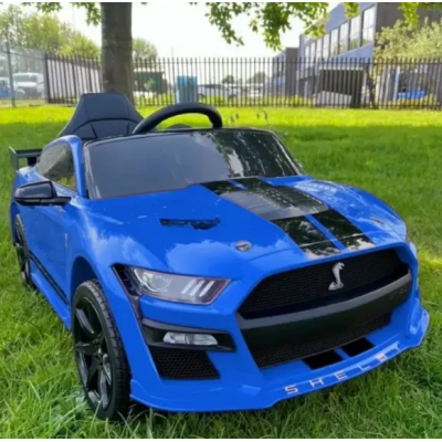 Электромобиль детский одноместный машина Форд Мустанг 2 мотора 35W аккумулятор 12V7AH синий (M 5778EBLR-4)