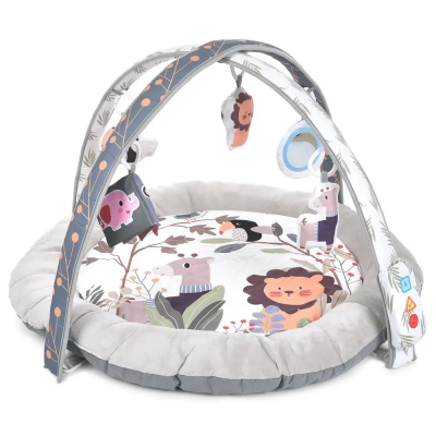 Ігровий килимок для новонароджених EL CAMINO (з плюшевими бортами, 5 підвісних іграшок) ME 1170 Beige