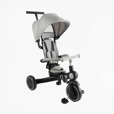 Дитячий триколісний велосипед-трансформер 4в1 із батьківською ручкою сірий Best Trike (BS-12-411)