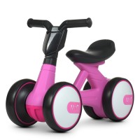 Беговел-велобег (каталка-толокар) с музыкой и светом розовый для девочки BAMBI (M 4086-8)