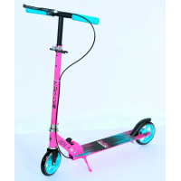 Самокат двоколісний з ручним гальмом рожевий для дівчинки "Skyper Pegas" (PG-38502)