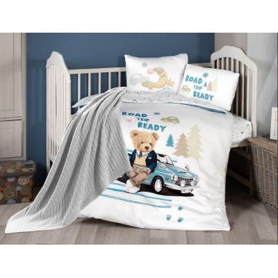 Комплект постельного белья для новорожденных First Choice - Monty Бамбук +Плед вязаный