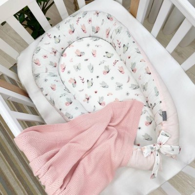 Кокон MSonya Baby Design Метелик рожево-м'ятний
