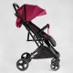 Візок прогулянковий дитячий "JOY" Comfort L-20115 (1) колір Рожевий, рама сталь з алюмінієм, футкавер, підсклянник, телескопічна ручка