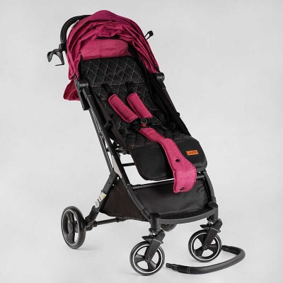 Візок прогулянковий дитячий "JOY" Comfort L-20115 (1) колір Рожевий, рама сталь з алюмінієм, футкавер, підсклянник, телескопічна ручка