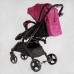 Візок прогулянковий дитячий "JOY" Comfort L-20115 (1) колір Рожевий, рама сталь з алюмінієм, футкавер, підсклянник, телескопічна ручка