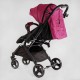 Візок прогулянковий дитячий "JOY" Comfort L-20115 (1) колір Рожевий, рама сталь з алюмінієм, футкавер, підсклянник, телескопічна ручка