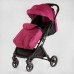 Візок прогулянковий дитячий "JOY" Comfort L-20115 (1) колір Рожевий, рама сталь з алюмінієм, футкавер, підсклянник, телескопічна ручка