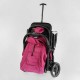 Візок прогулянковий дитячий "JOY" Comfort L-20115 (1) колір Рожевий, рама сталь з алюмінієм, футкавер, підсклянник, телескопічна ручка
