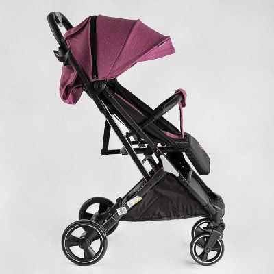 Візок прогулянковий дитячий "JOY" Comfort L-30201 (1) колір фіолетовий, рама сталь з алюмінієм, футкавер, підсклянник, телескопічна ручка