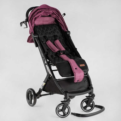Візок прогулянковий дитячий "JOY" Comfort L-30201 (1) колір фіолетовий, рама сталь з алюмінієм, футкавер, підсклянник, телескопічна ручка