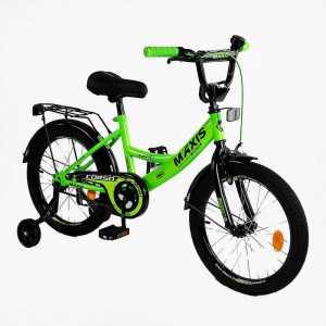 Велосипед 18" дюймів 2-х колісний "CORSO" MAXIS CL-18123 (1) ручний гальмо, дзвіночок, додаткові колеса, ЗІБРАНЬ НА 75, в коробці