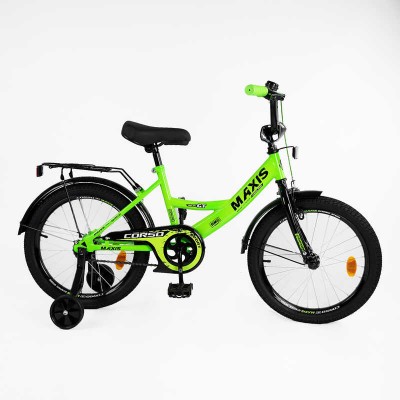 Велосипед 18" дюймів 2-х колісний "CORSO" MAXIS CL-18123 (1) ручний гальмо, дзвіночок, додаткові колеса, ЗІБРАНЬ НА 75, в коробці Велосипед 18" дюймів 2-х колісний "CORSO" MAXIS CL-18123 (1) ручний гальмо, дзвіночок, додаткові колеса, ЗІБРАНЬ НА 75, в коробці
