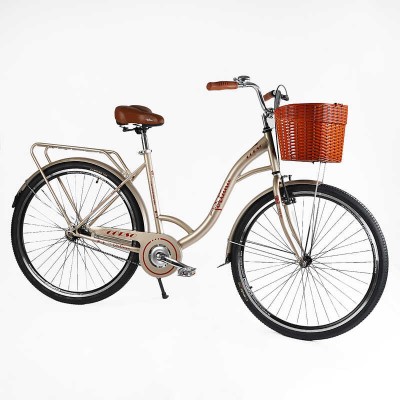 Велосипед міський Corso «FORTUNA» 28`` FR-28305 + КІШКА (1) одношвидкісний, сталева рама 20``, кошик, багажник Велосипед міський Corso «FORTUNA» 28`` FR-28305 + КІШКА (1) одношвидкісний, сталева рама 20``, кошик, багажник