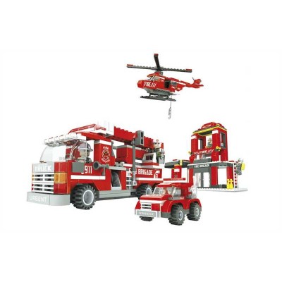 Конструктор AUSINI 21901 (6/2) пожежна, 697 деталей, у коробці