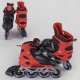 Ролики детские раздвижные размер 30-33 (красный), PVC-колёса со светом Best Roller 40082