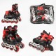 Ролики детские раздвижные размер 30-33 (красный), PU-колёса со светом Best Roller 8211