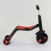 Самокат 3в1 JT 28288 (1) Best Scooter, самокат-велобег-велосипед, КРАСНЫЙ, свет, 8 мелодий, колеса PU, переднее колесо d=20см, задние d=11см