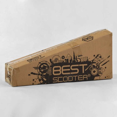 Самокат A 25775 /779-1533 MAXI "Best Scooter" (1) 4 кол. PU, СВЕТ, трубка руля алюминиевая, d передних колес = 12 см, d задних колес = 8 см, в коробке