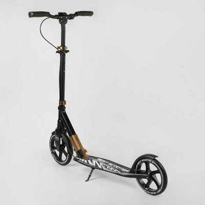 Самокат алюминиевый "Best Scooter" 14268(2) колеса PU, ФАРА, зажим руля, d передних колес - 230мм, задних колес 200мм, 1 амортизатор передний