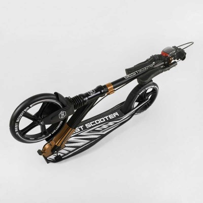 Самокат алюминиевый "Best Scooter" 14268(2) колеса PU, ФАРА, зажим руля, d передних колес - 230мм, задних колес 200мм, 1 амортизатор передний