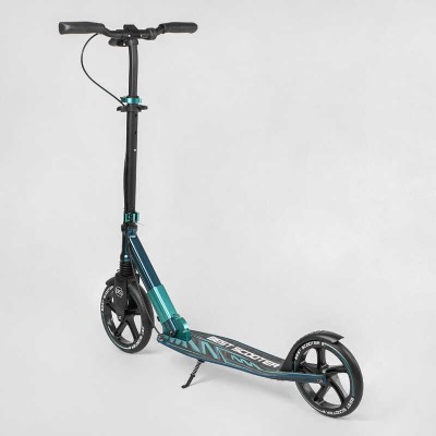 Самокат алюмінієвий "Best Scooter" 43685 (2) колеса PU, ФАРА, затискач керма, d передніх коліс - 230мм, задніх коліс 200мм, 1 амортизатор передній