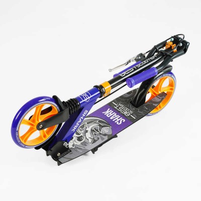Самокат двоколісний "Best Scooter" SH-10042(4) "SHARK", з ручним гальмом, затискач керма, колеса PU - 20 см, 1 амортизатор, в коробці