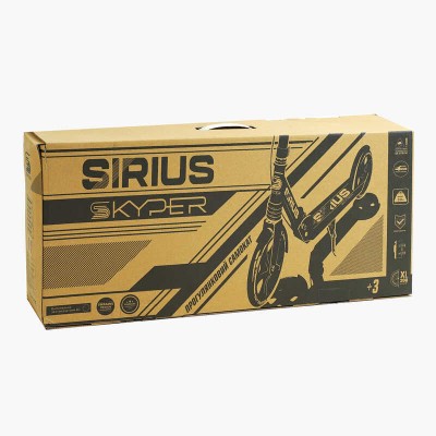 Самокат двухколесный "Skyper" S - 29994 (4) "Sirius", розово-бирюзовый, колеса PU 200 мм, 1 амортизатор, ручной тормоз, в коробке.