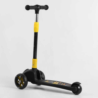 Самокат триколісний 15172 Best Scooter (1) СВІТЛО КОЛІС І ДИСКІВ, складане кермо, передні колеса PU 120х35мм, задні колеса PU 80х48мм