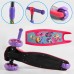 Самокат трехколесный 68055 Best Scooter (1) СВЕТ КОЛЕС И ДИСКОВ, складной руль, передние колеса PU 120х35мм, задние колеса PU 80х48мм