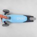 Самокат триколісний F-39015 (6) Best Scooter, БЛАКИТНИЙ, складане алюмінієве кермо, 3 колеса PU зі світлом, d=120*35мм