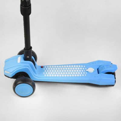 Самокат трехколесный LT-10635 Best Scooter с парогенератором (6) складной руль, ЗВУК МАШИНЫ, ДЫМ, СВЕТ, пластмассовый, колеса PU 120х35мм, в коробке